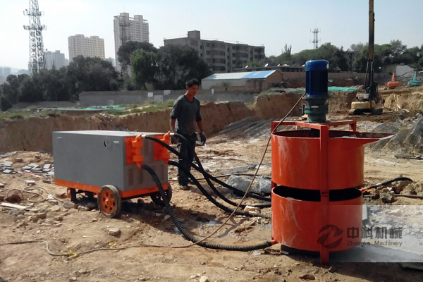 西寧（níng）高層建築基（jī）礎注（zhù）漿機施工