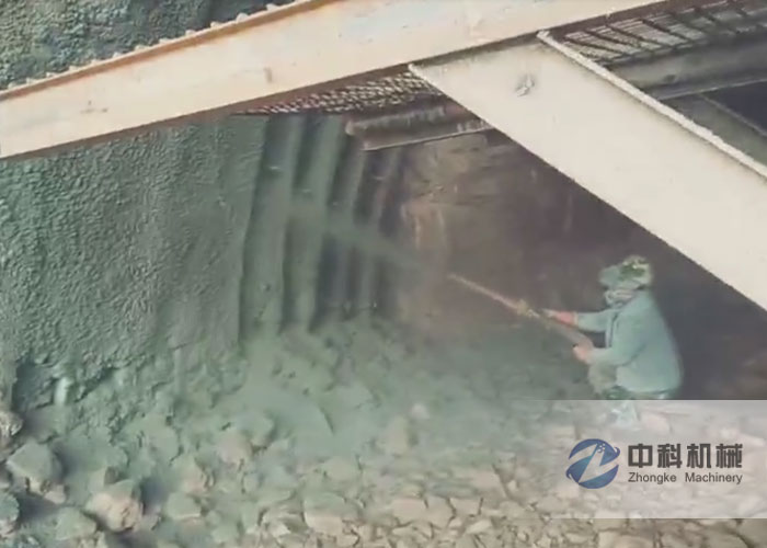 車載式（shì）雙噴頭（tóu）濕噴機施工現場-2