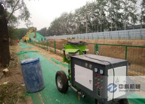 ZK700型濕噴機施工現（xiàn）場