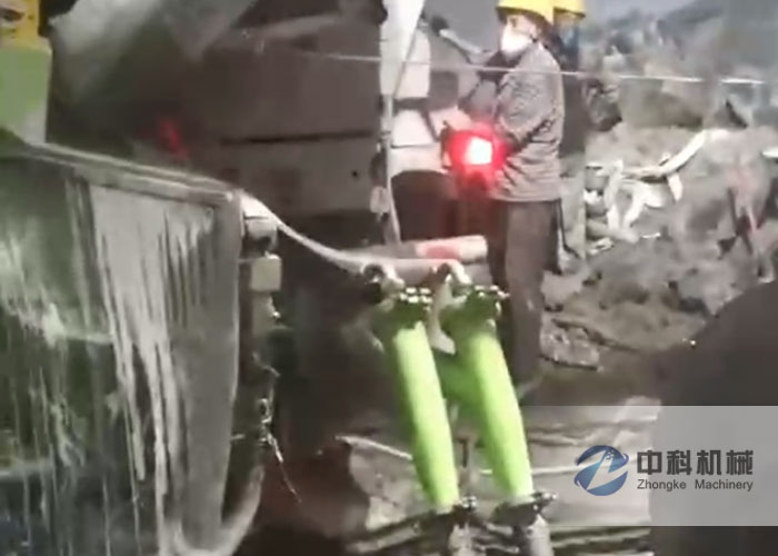 雙噴頭液壓濕噴機（jī）施工視頻