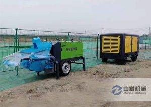 混凝土液（yè）壓濕噴（pēn）機施工現場