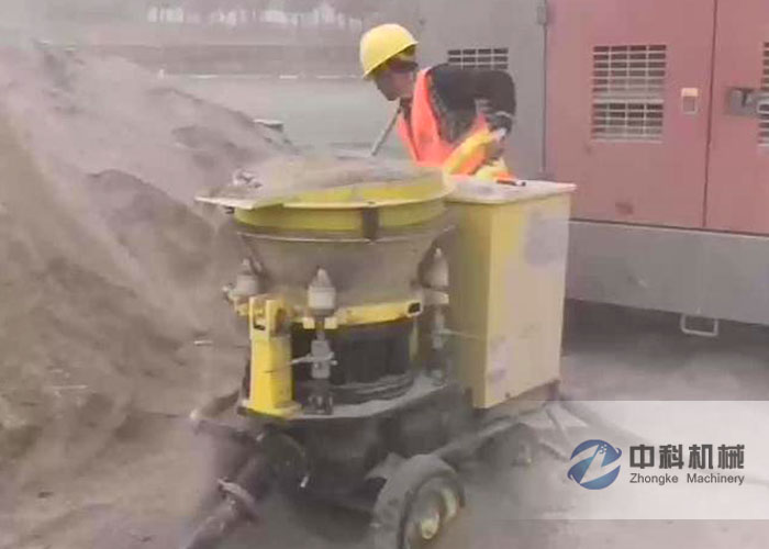 新型PZ-6混凝土噴漿（jiāng）機施工視頻