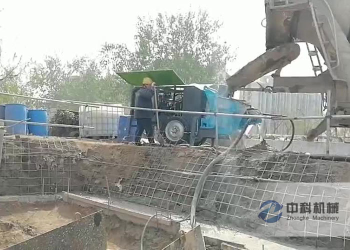 泵送式（shì）混凝土濕噴機施工視（shì）頻