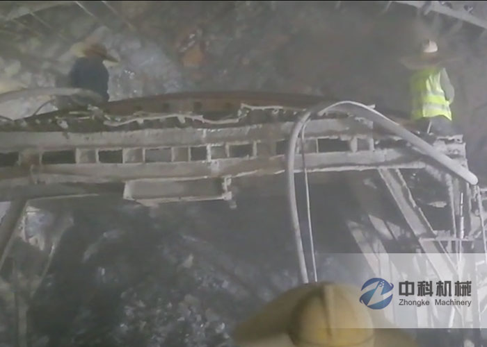 中交三航局雙噴頭（tóu）液壓濕噴機施工視頻