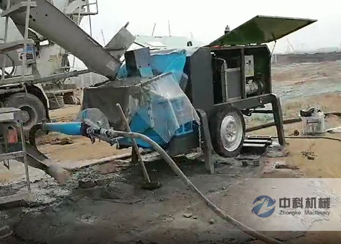 上海寶冶雄安新區基坑支護濕噴機施工現場-1