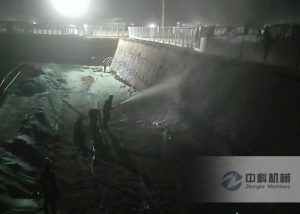 液壓式（shì）混凝土濕噴（pēn）機施工視頻