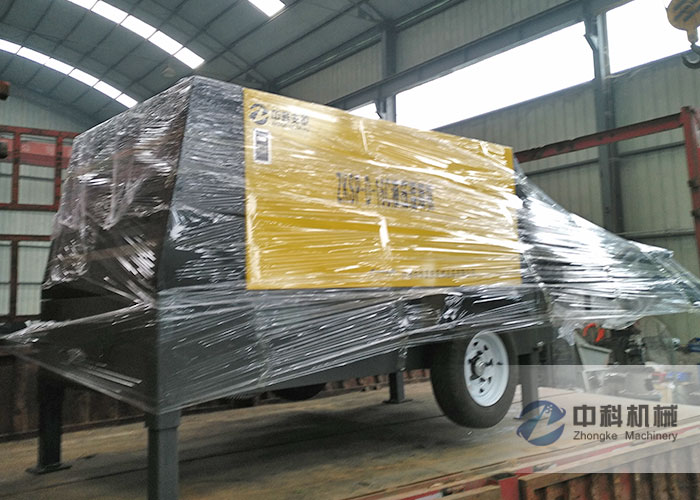 中鐵七局雙噴頭混凝土濕噴（pēn）機發貨現（xiàn）場