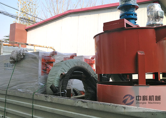 中鐵十七局雙液注漿機、灰漿攪拌機發貨現場