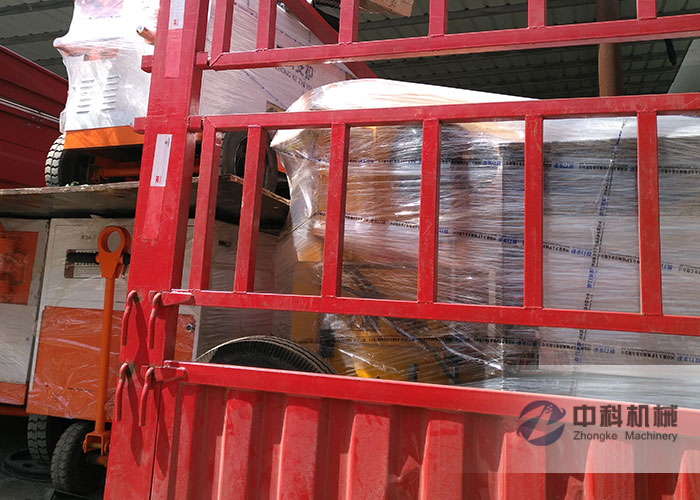 中鐵十五局轉子式濕噴機、雙液注漿機發貨現場