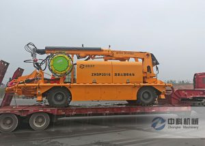 工程混凝土濕噴台車發貨現場