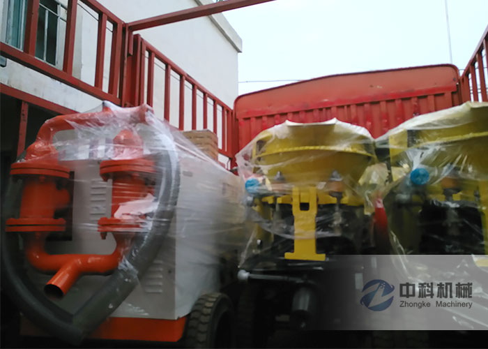 南京水泥砂漿注漿機、PZ-6混凝土噴漿機發貨現場-0