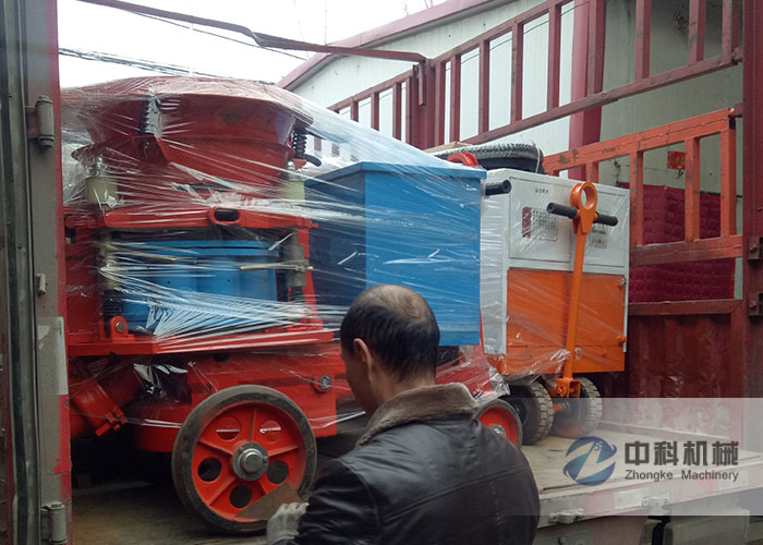 西安雙液注漿機、PZ-6噴漿機發貨現場-0