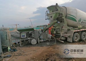 雄安新區液壓濕噴機施工現場（chǎng）