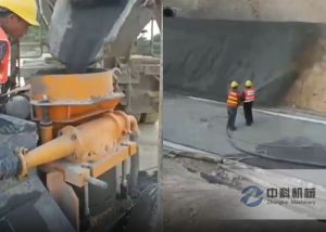 ZK700轉子式混凝土濕噴機施工（gōng）視頻