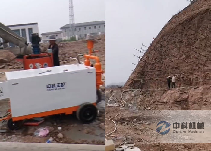 雙缸液壓砂漿泵商混（hún）M30砂漿施工視頻