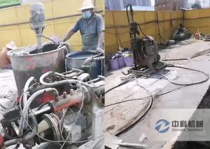 雙液注漿機、注漿加固鑽機施工視頻