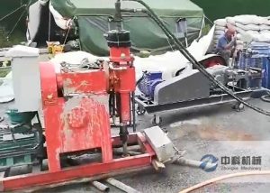 雙液變（biàn）量注漿泵、雙液注漿加固鑽機施工視頻