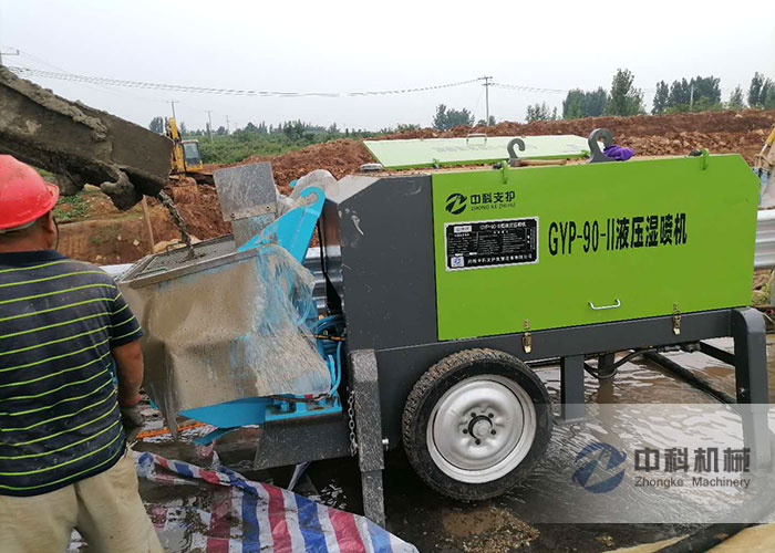 液壓泵送式混凝土濕噴機施工現場-0