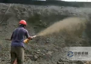 混凝土泵送（sòng）式液（yè）壓濕噴機施工視頻