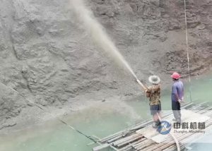 邊坡混凝土濕噴機施工（gōng）視頻