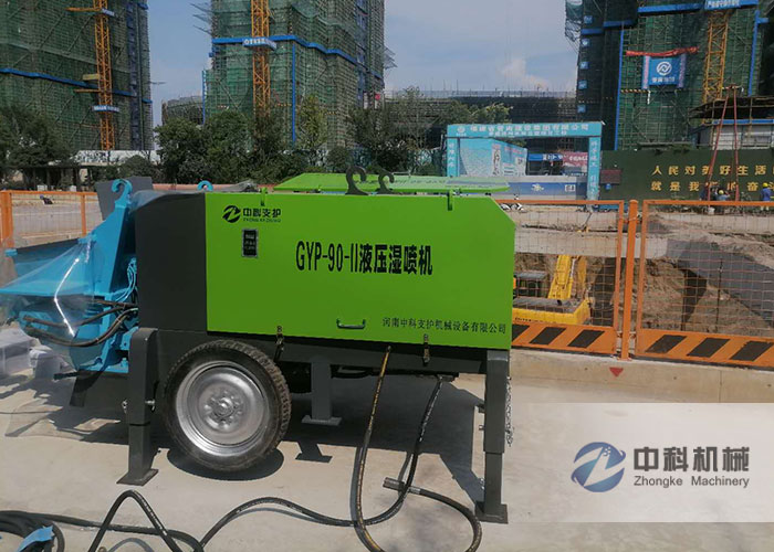 泵送濕式混凝土噴漿機施工現（xiàn）場-0