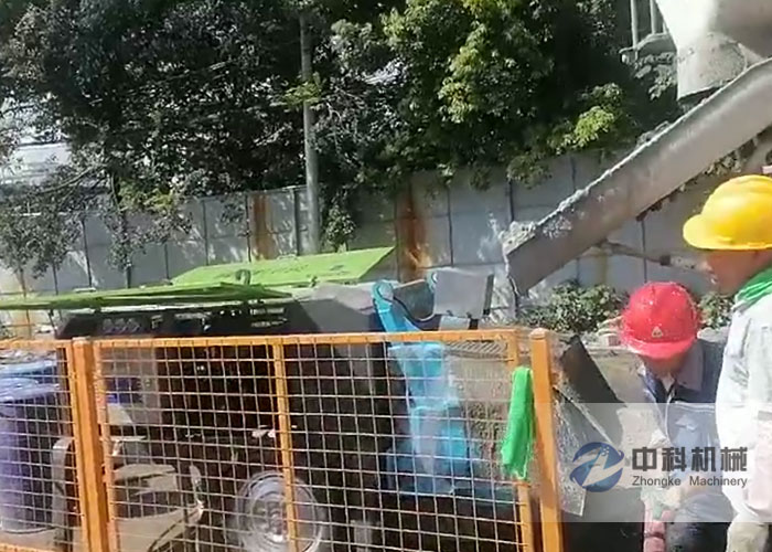 泵送式液壓濕噴機施工現場-2