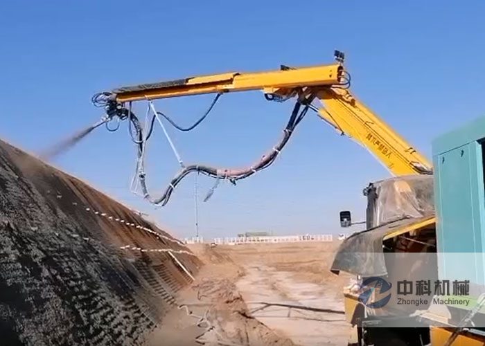 雄安新區混凝土濕噴機械手施工現場-2