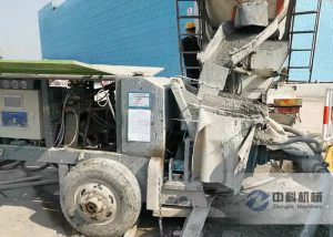 液壓泵送式砼濕噴機施工（gōng）現場