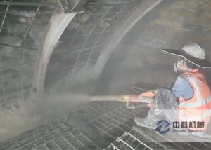 中鐵十七局隧道專用（yòng）濕噴機（jī）施工視頻