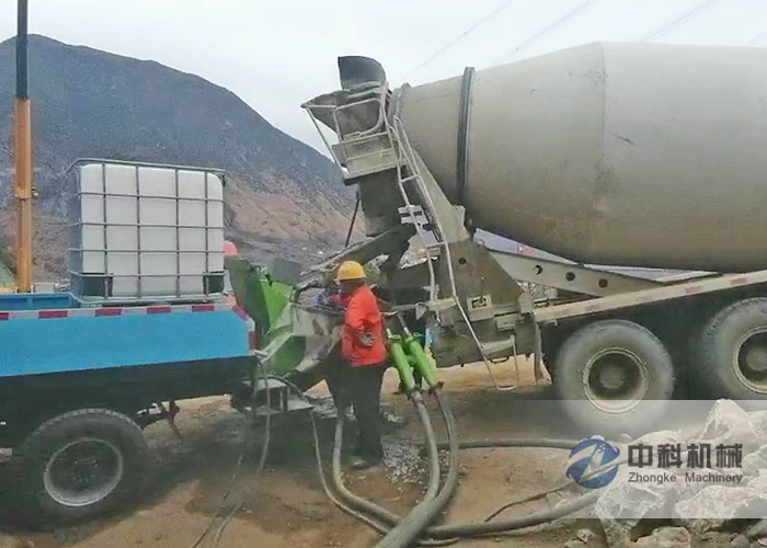 ZKHP20G車載混凝土濕噴（pēn）台車隧道噴錨支護施工視頻