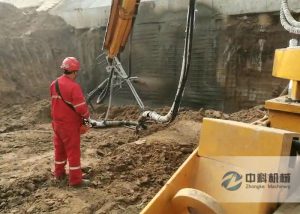 雄安新區基坑支護混凝土濕噴台車施工視頻