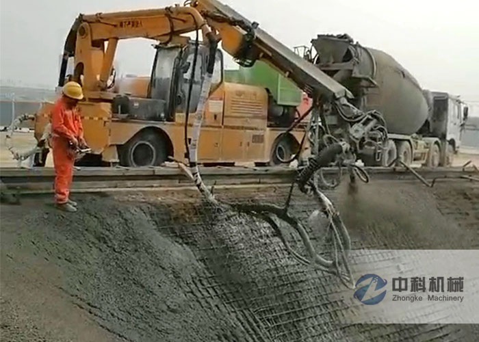 混凝土濕（shī）噴機械手基坑噴射混凝土支護施工視頻（pín）