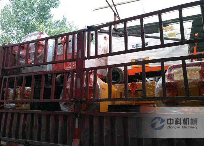 南京雙液注漿（jiāng）機、雙缸液壓（yā）砂漿泵發貨現場-0
