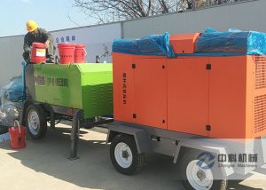 噴射（shè）混凝（níng）土濕噴（pēn）機施工現場