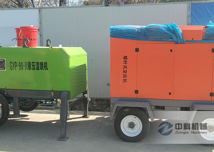 噴射混凝土（tǔ）濕噴機施（shī）工現場-1