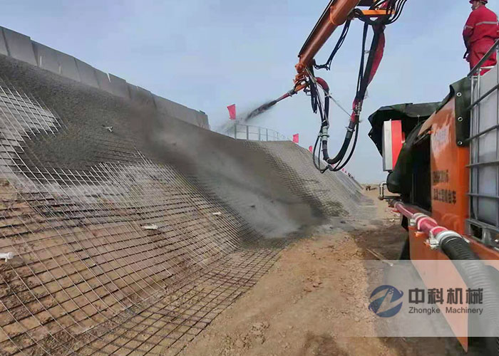 雄安（ān）新（xīn）區（qū）混凝土濕噴台車施工現場-2