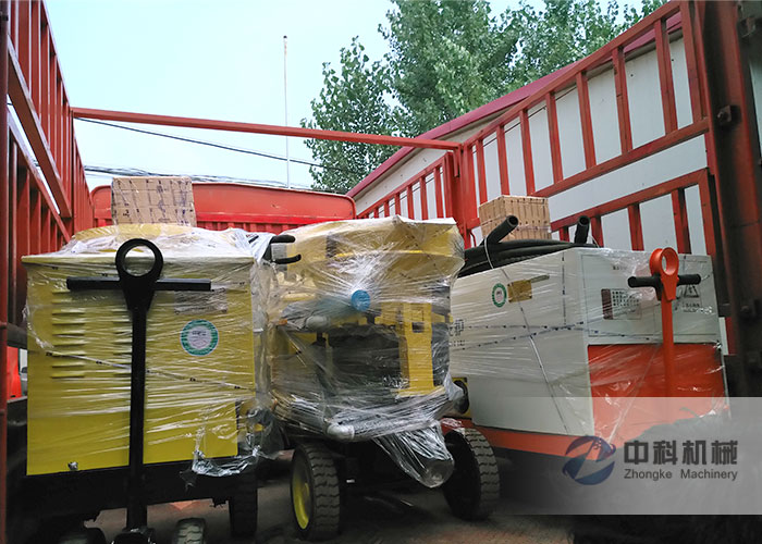 青島雙液注漿機（jī）、PZ-6噴漿機發貨現（xiàn）場-0