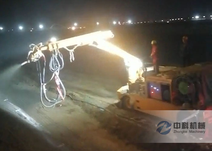 輪式濕噴機械手施工視頻(pín)