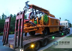 工程底盤混凝土濕噴機械手發貨現場