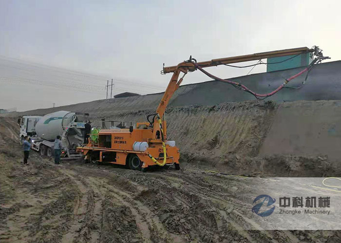 雄安（ān）新區混凝土濕噴機械手施工現場-0