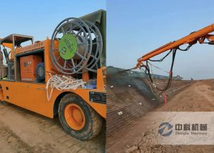 ZHSP3016工程混凝土濕噴台（tái）車施工視頻