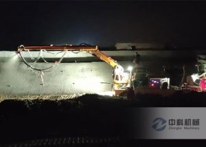 雄安新區混凝土（tǔ）濕噴機械手施工視頻