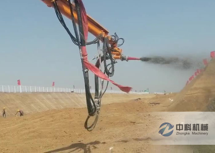 ZHSP3016工程底盤混凝（níng）土濕噴台車施工視頻