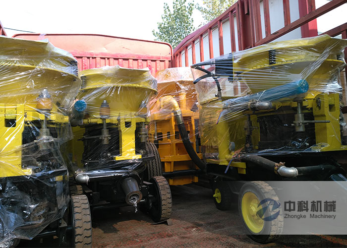 深圳ZK700混凝土濕噴機、PZ-6噴漿機發貨現場-0