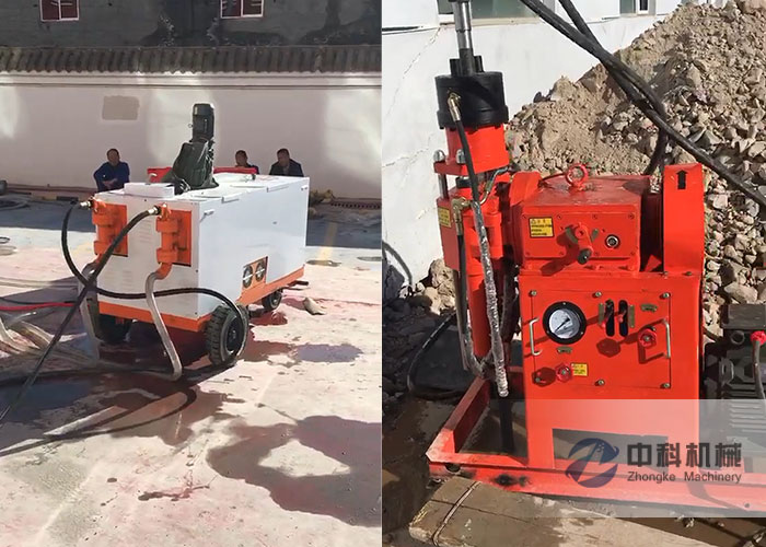 雙缸雙液注漿機、注漿加固鑽機施工視頻