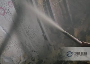 隧道用（yòng）雙噴頭（tóu）混凝土濕噴機施工視頻