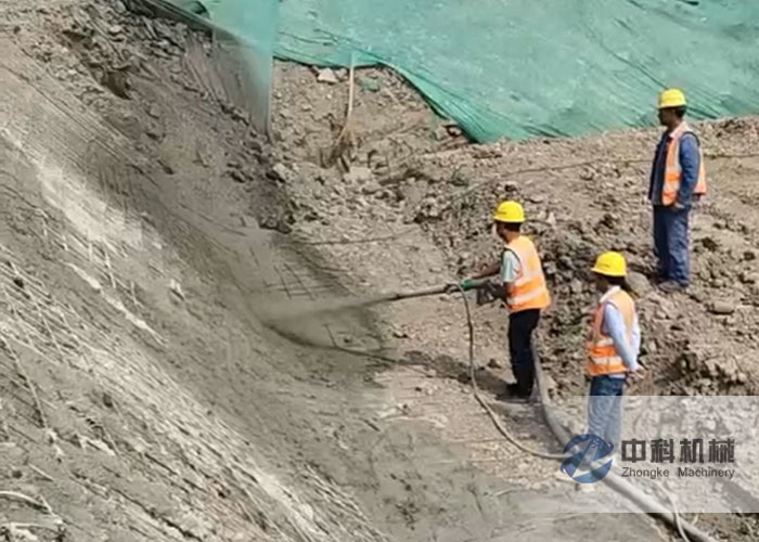 泵送式混凝土液（yè）壓濕噴機施工視頻