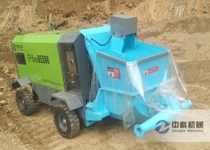 小（xiǎo）型液壓濕噴機施工現場