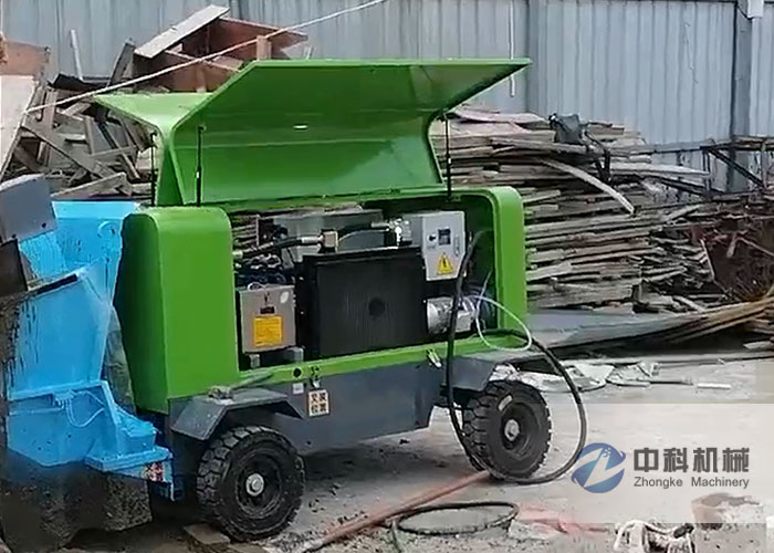 小型混（hún）凝土濕噴機施工（gōng）現場-0