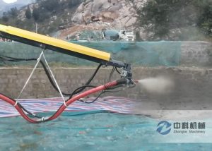 大型混凝土濕噴（pēn）機械手施工（gōng）視頻